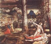 Niklaus Deutsch Pyramus and Thisbe oil painting